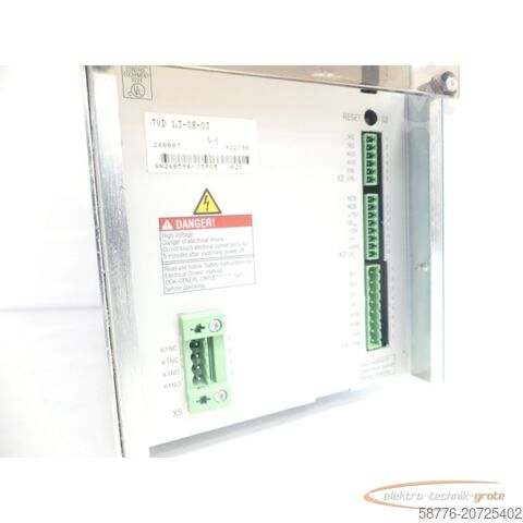 Indramat-component Indramat TVD 1.3-08-03 MNR R911268887 SN26859403905 generalüberholt mit 12 Monaten Gewährleistung