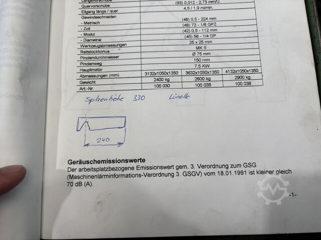Torno central KNUTH SINUS 330/3000