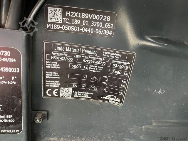 Carrello elevatore GPL Linde H50T-02/600