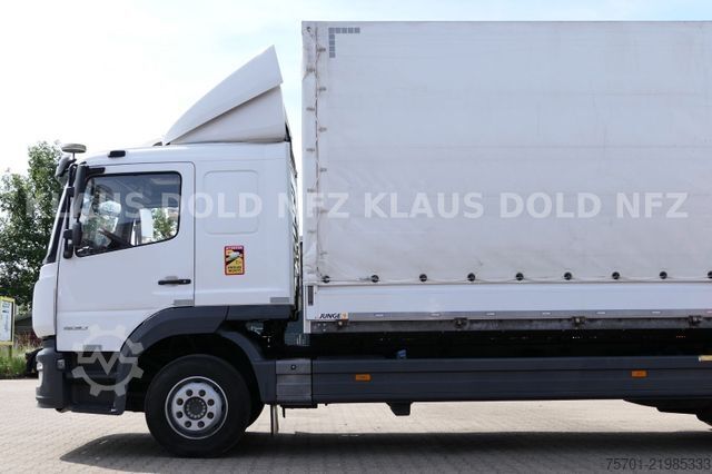 Flatbed truck with tarp MERCEDES-BENZ Atego 1530 Pritsche Plane Standklima LBW Euro 6
