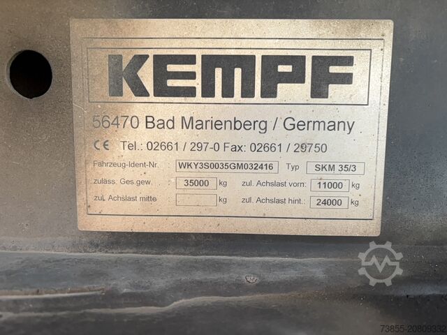 Billenős pótkocsi Kempf 3-axle aluminium tipper semi-trailer