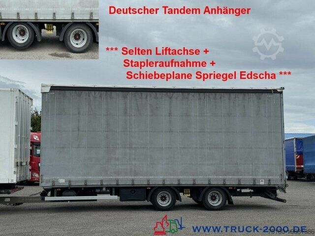 Remolque abierto con toldo RUFA Liftachse + Stapleraufnahme +Schiebeplane