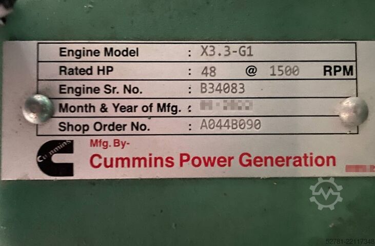 Adalékanyag Cummins C38D5 - 38 kVA Surplus Genset - DPX-18504