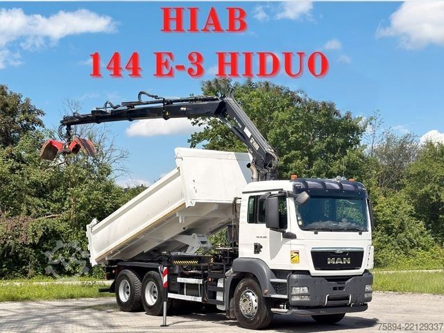 Lastbilsmonterad kran MAN TGS 26.400 * HIAB 144 E-3 HIDUO + FUNK * 6x4