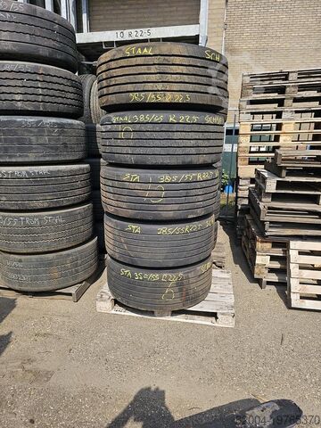 2019 GOOD YEAR K MAX T | Trailerband 385/55 R 22.5 | 3 x 10 mm, 2 x 6 mm | Met schijfremvelg. 10 GTS GOOD YEAR K MAX T | TRAILERBAND 385/55 R 22.5 | 3 X 10 MM...