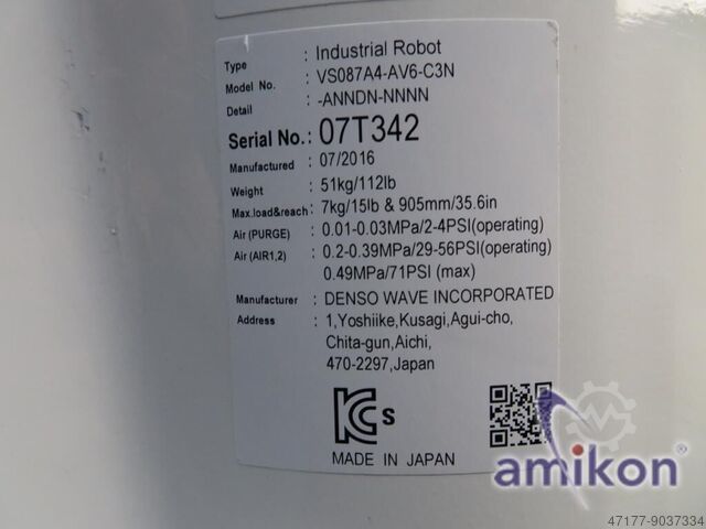 6 tengelyes robot Denso VS-087