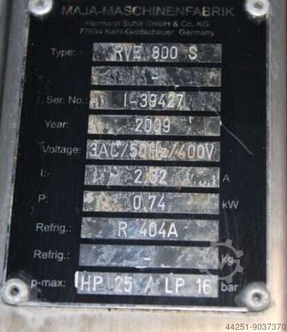 MAJA RVE 800 S flake ice machine MAJA RVE 800 S