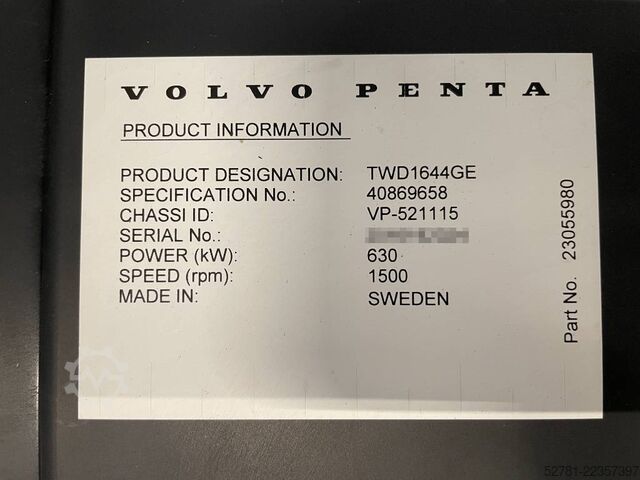 Generator set Volvo TWD1644GE - 715 kVA Generator - DPX-18884.1-O