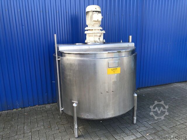 Omrøringstank i rustfrit stål med dobbelt APV 10492