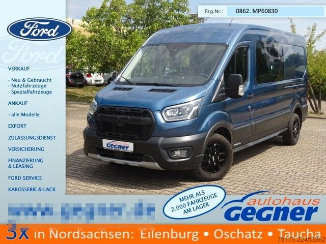 Hög tak skåpbil FORD Transit DoKa Kasten 350 L3H2 Trail AHK Navi ACC