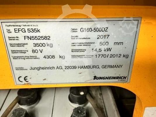 Gaffeltruck Jungheinrich EFG 535k