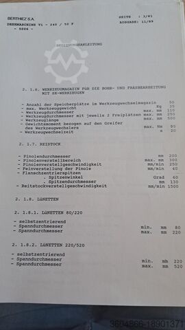 CNC Dreh-Fräszentrum Berthiez T1-240/50F