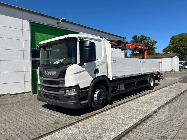 Ladbil med lad SCANIA P360 / Atlas 145 + Zange