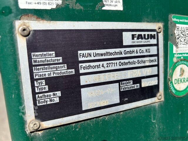 Çöp kamyonu MERCEDES-BENZ 2533 / Faun VarioPress 524 + Schüttung