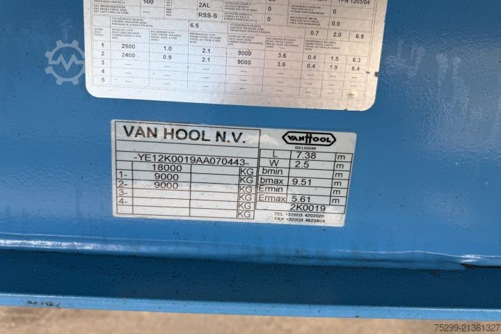 Prikolica sa sandukom Van Hool 2K0019 Koffer / Swiss-Vehicle