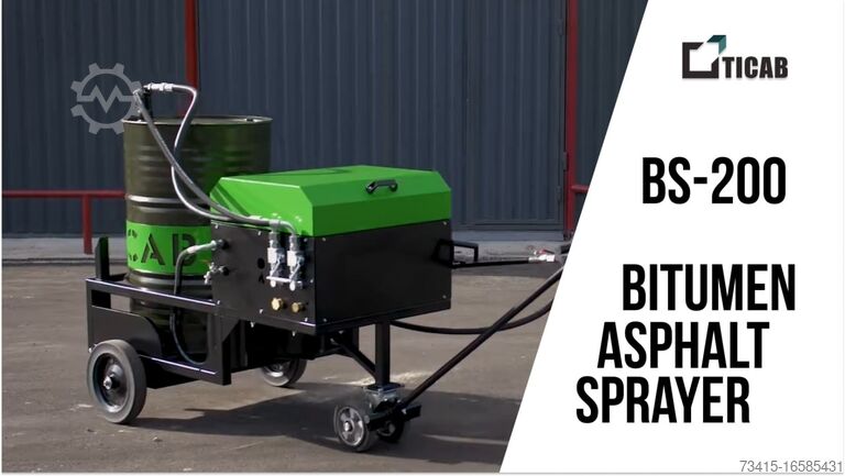 Pulverizator de emulsie de bitum/pulverizator de asfalt TICAB Asphalt Sprayer 200 L/ Manufacturer