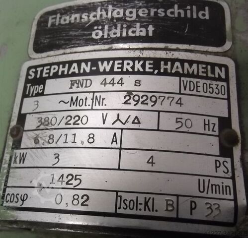 Κινητήρας γραναζιού 3 kW 66 rpm Stephan Werke FND444s /  AZ4S
