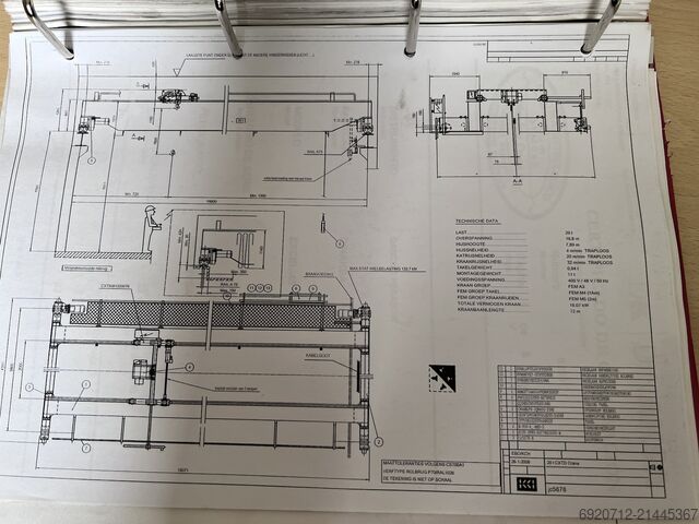 Dupli nosač 18.800 mm x 20 tona Konecranes Dubbelligger Bovenloopkraan