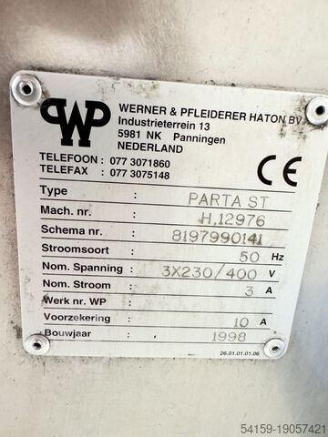 Tészta mérlegelő WP Haton Parta ST