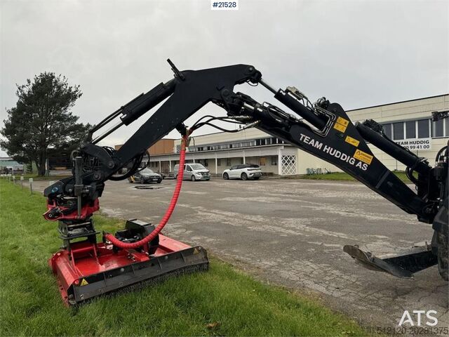 Graafarm Huddig 1260C Backhoe w/ Palfinger crane, Lift, rototilt a