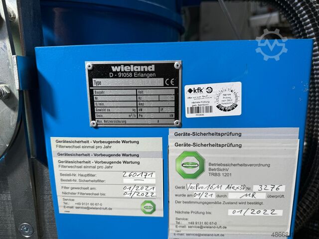 Průmyslový vysavač Ex zóna 22 WIELAND VacPro 16 M ATEX 3D