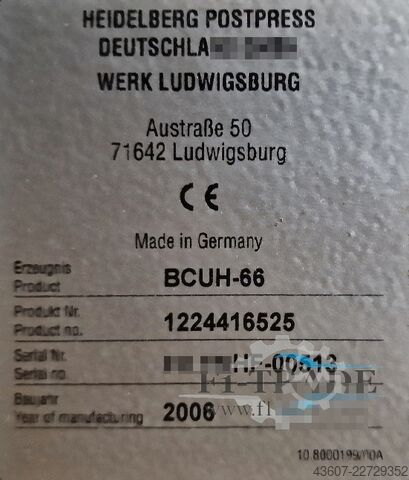 Falzmaschine / Hajtogatógép Heidelberg KH 66/4-KL
