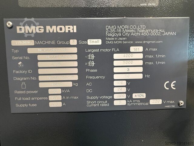 CNC Multitasking DMG MORI NLX 2500 SY 700