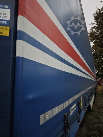 Otevřený návěs s plachtou KRONE Mega Lang LKW SAF-Achsen Hubdach Multilock