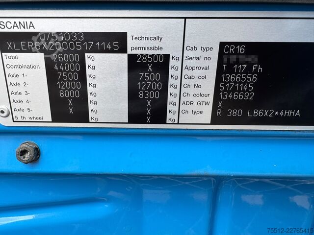 Tank Scania R 380 Tank / 6X2 / Manual / Euro 3 / 19.000 Lit...