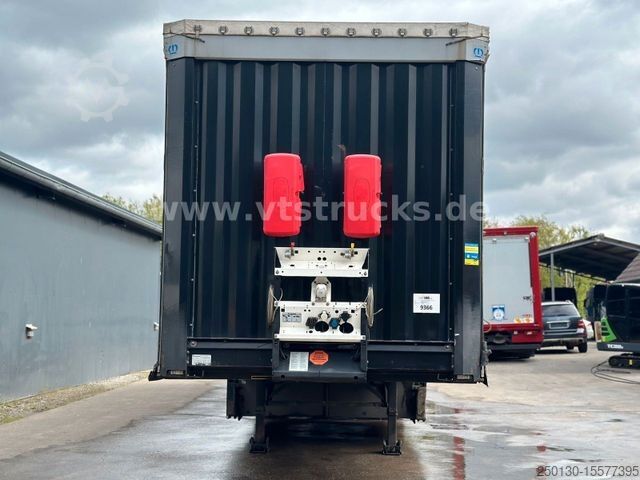 Brandalı açık yarı römork KRONE SD Pritsche + Plane, Ladebordwand,Edscha-Verdeck