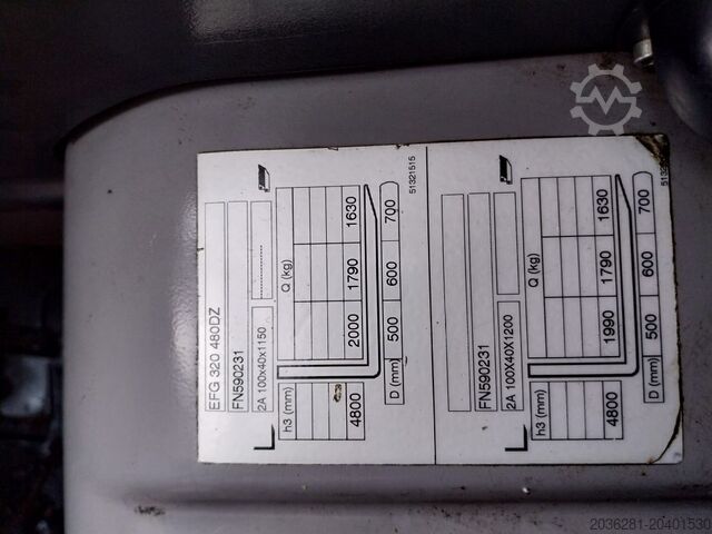 Elektrikli 4 tekerlekli forklift Jungheinrich EFG 320