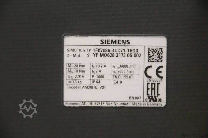 Servomoteur à réducteur Siemens Wittenstein 1FK7086-4CC71-1RG0  SP 100S-MC1-3