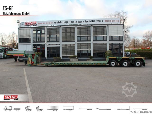 Reboque de plataforma rebaixada GOLDHOFER 3-Achs-Tiefbett 3x12 t