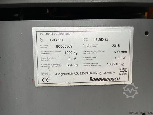 Fodgængerstabler Jungheinrich EJC112