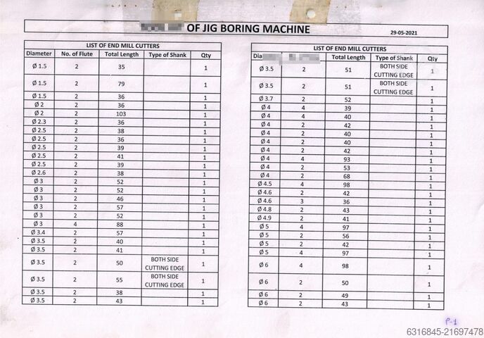 Jig boring machine Societe Genevoise SIP MP-3K