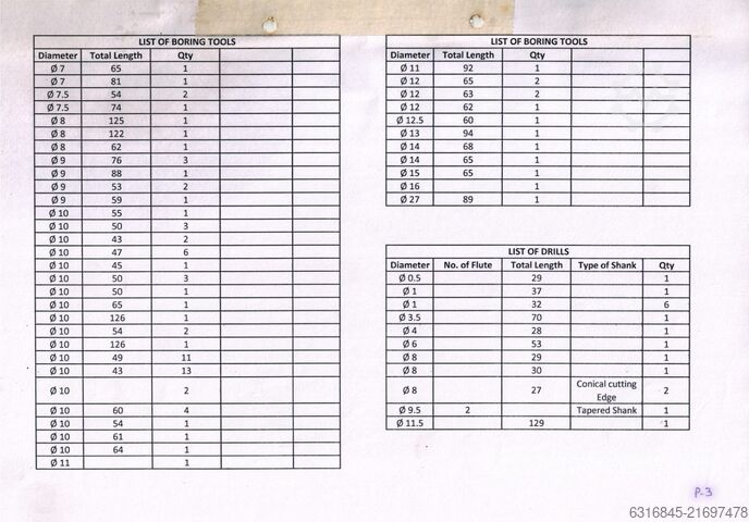 Jig boring machine Societe Genevoise SIP MP-3K