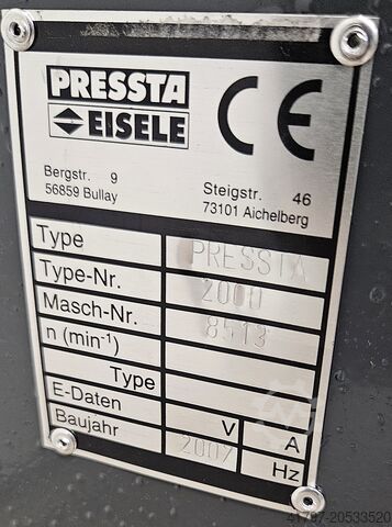 Hoekverbindingpers Pressta Eisele Pressta 2000 Pressta Eisele Pressta 2000