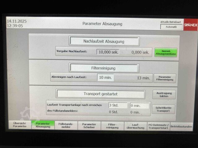 Stacionární odsávací systém Spänex Spülluftfilterhaus SLF 35-FH-U-6-2-S