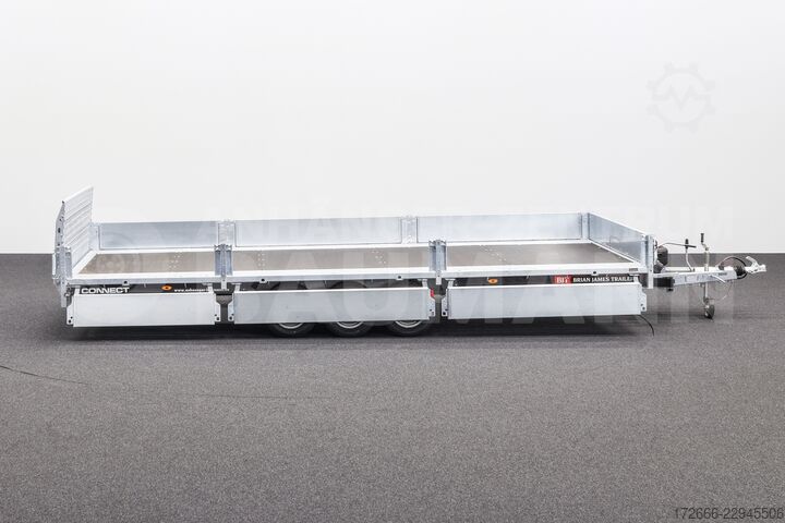 Cargador alto Brian James Trailers CONNECT 476-5522-35-3-12 | TRIDEM | ANKIPPBAR | RAMPE 550X229X30CM 3500KG HOCHLADER | SCHWARZ
