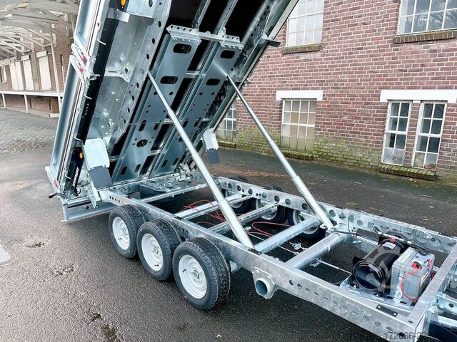  Brian James Trailers TIPPER 526-3620-35-3-12 | TRIDEM | PENDELKLAPPE 360X200X30CM 3500KG RÜCKWÄRTSKIPPER | SCHWARZ
