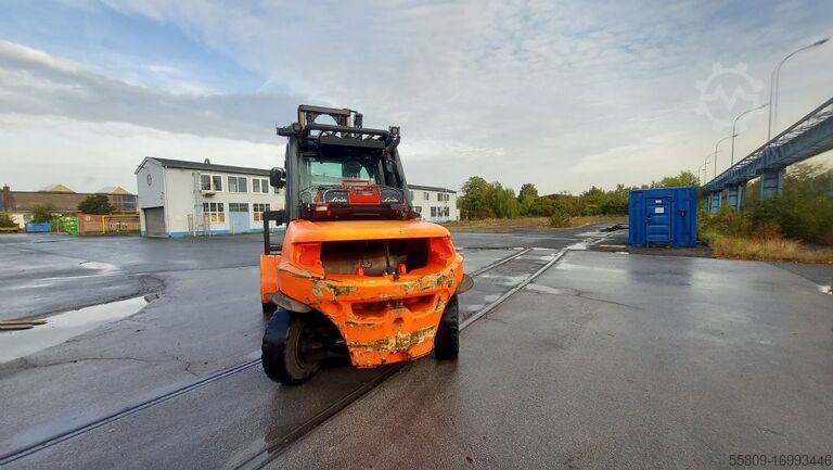 LPG-vorkheftruck Linde H80T Freisichtmast // Treibgas