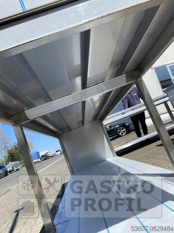 Werktafel 2700x850x900mm Aufkantung 50mm