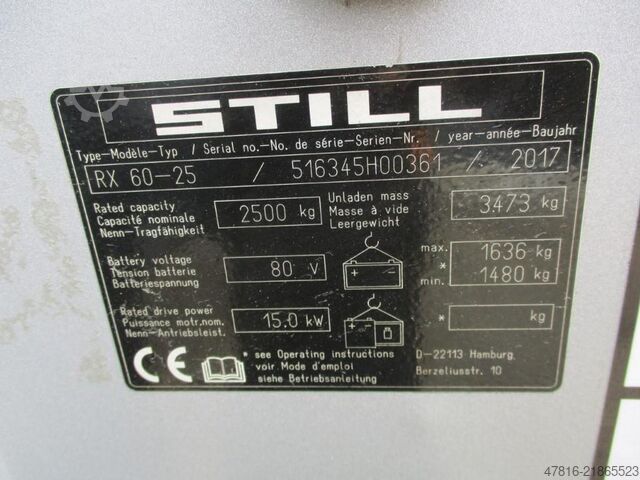 περονοφόρο ανυψωτικό STILL RX60-25