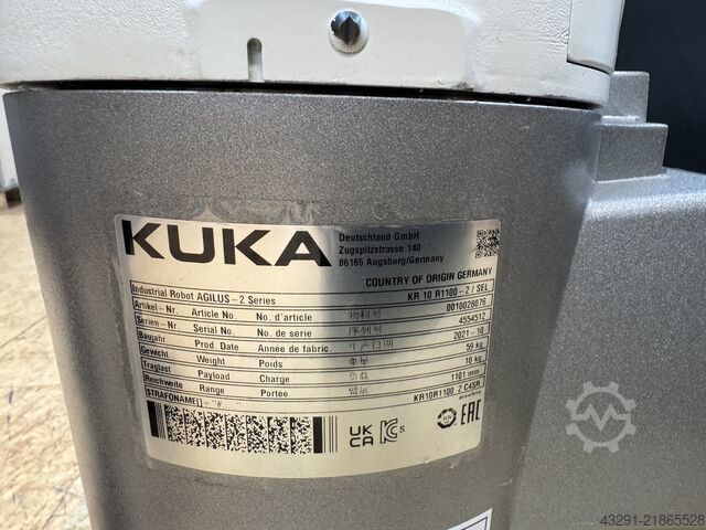 βιομηχανικό ρομπότ KUKA KR10 R1100-2 / SEL KRC4 (82 + 135 Std.)
