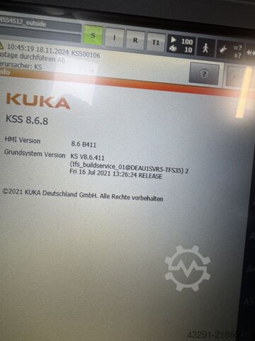 βιομηχανικό ρομπότ KUKA KR10 R1100-2 / SEL KRC4 (82 + 135 Std.)