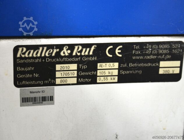 Sabbiatrice cabina a getto in depressione Radler & Ruf AET 0,5 TYP : 2642/7