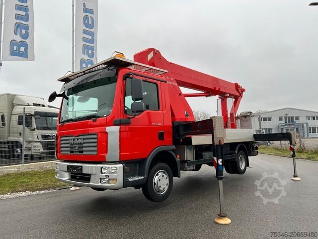 Arbetsplattform MAN7.180/PalfingerWT270/27m/1.000Volt/TopZustand