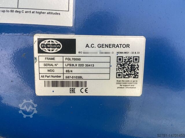 Aggregat FG Wilson P1100-E1- 1.100 kVA Open Genset - DPX-16027-O