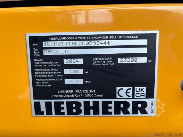 Crawler excavator Liebherr R 930 LC (New/Unused)