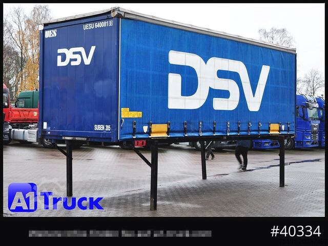 Châssis interchangeable avec plateau et bâche KRONE 7.45 BDF Wechselbrücke, Schiebeplane